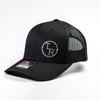 Custom Company Badge Hats With Logo - Black Mesh Trucker Hat – Raised Stainless Design