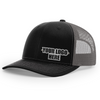 Custom Company Hats With Logo - Black w/Charcoal Mesh Trucker Hat – Raised Stainless Design