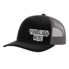 Custom Company Hats With Logo - Black w/Charcoal Mesh Trucker Hat – Raised Stainless Design