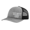 Custom Company Hats With Logo - Heather Grey w/Black Mesh Trucker Hat – Raised Stainless Design