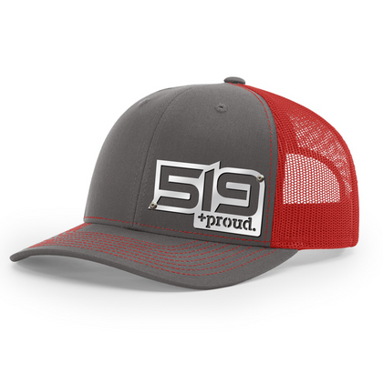 519 and Proud Hat - Charcoal w/Red Mesh - Headgear Hats