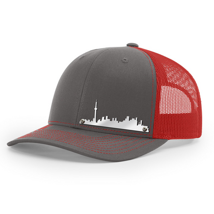 Toronto Skyline Hat - Charcoal w/Red Mesh - Headgear Hats